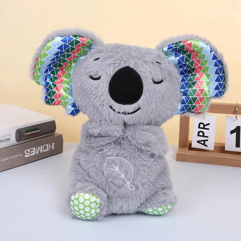 Kawaii Koala Baby Sleeping Companion Sound Soothing Musical Plush Toy and Light Doll Breathing Motion Koala Bear Toys Gifts